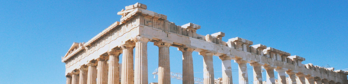 Close up image of Ancient Greek Parthenon