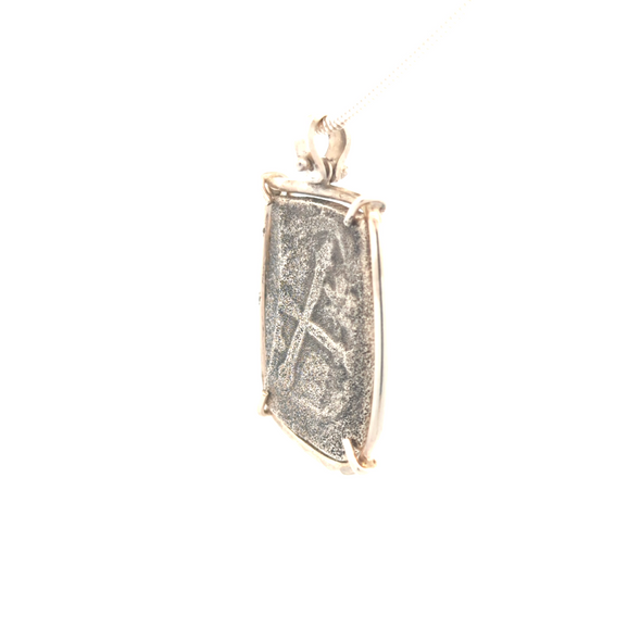 Silver Spanish hand struck coin from 1715 Fleet shipwreck | Pendant handcrafted in sterling silver