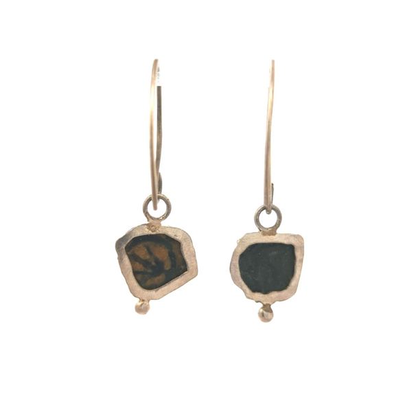 103-76 BCE Widow's Mite Biblical Coin Earrings | Handcrafted Sterling Silver Setting