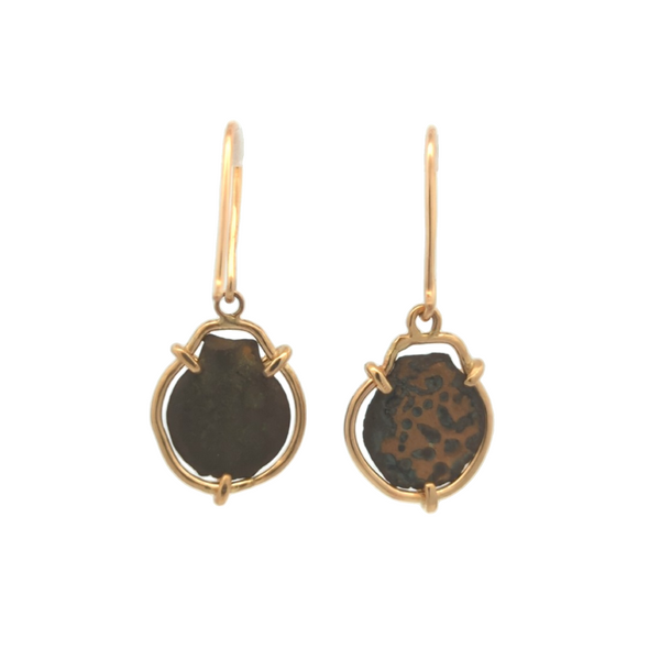 103-76 BCE Widow's Mite Biblical Coin Earrings | Handcrafted 14K Gold Setting