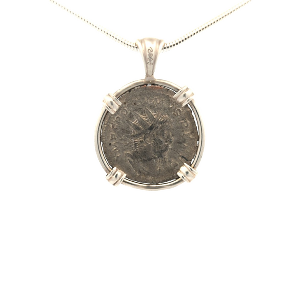 260-269 C.E. Ancient Roman Moneta Coin Pendant | Handcrafted Sterling Silver Setting