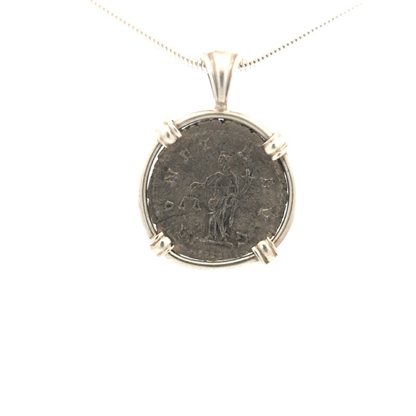 260-269 C.E. Ancient Roman Moneta Coin Pendant | Handcrafted Sterling Silver Setting