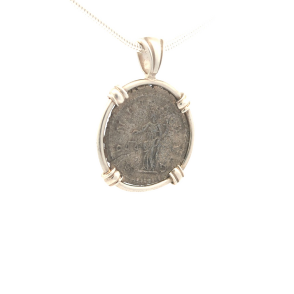 260-269 C.E. Ancient Roman Moneta Coin Pendant | Handcrafted Sterling Silver Setting