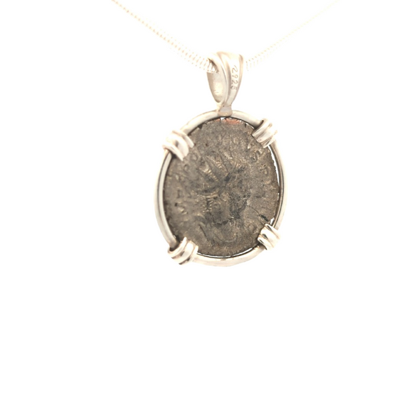 260-269 C.E. Ancient Roman Moneta Coin Pendant | Handcrafted Sterling Silver Setting