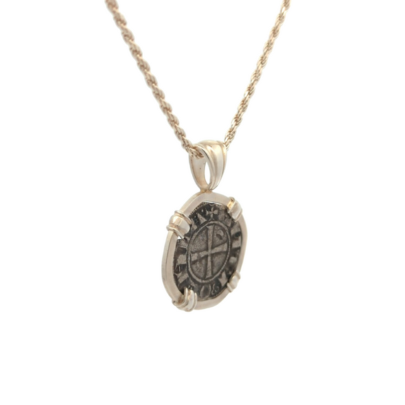 c. 1163-1188 Crusader Cross Coin Pendant | Handcrafted Sterling Silver Setting