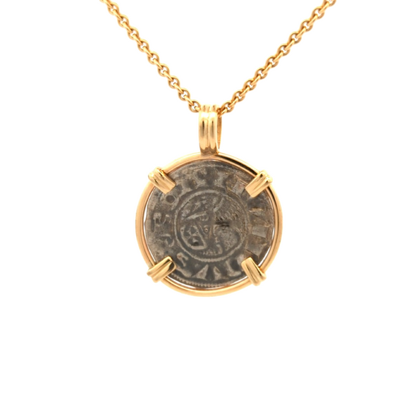 c. 1163-1334 Crusader Cross Coin Pendant | Handcrafted 14K Gold Setting