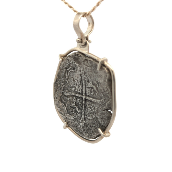 c. 1629 Spice Islands Wreck Spanish Coin Pendant | Handcrafted Sterling Silver Setting