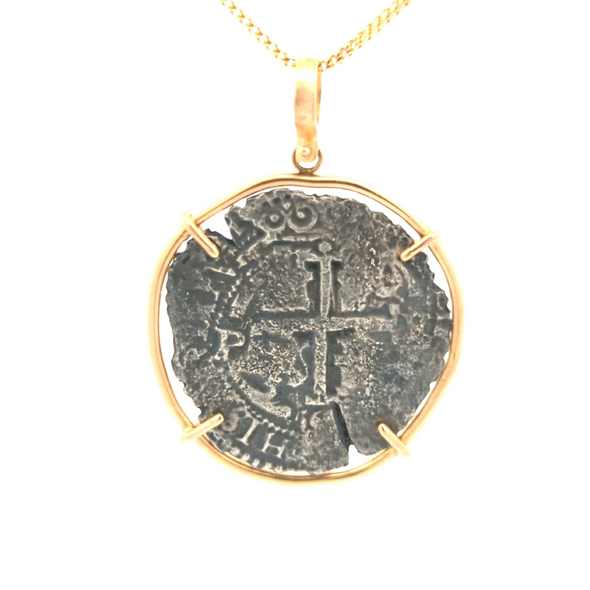 1681 La Consolacion Shipwreck Coin Pendant | Handcrafted 14K Gold Setting