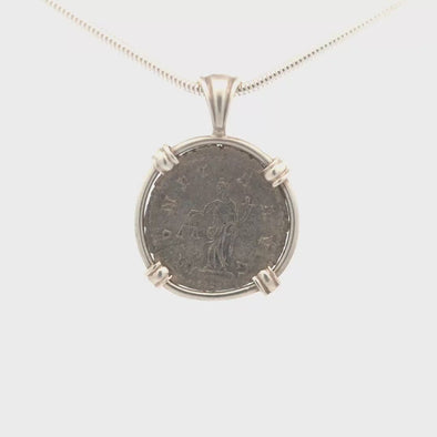 260-269 C.E. Ancient Roman Moneta Coin Pendant | Handcrafted Sterling Silver Setting