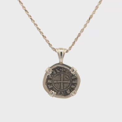 c. 1163-1188 Crusader Cross Coin Pendant | Handcrafted Sterling Silver Setting