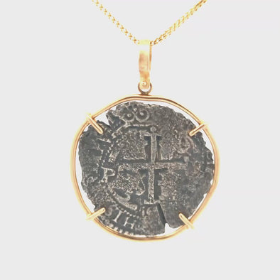 1681 La Consolacion Shipwreck Coin Pendant | Handcrafted 14K Gold Setting