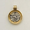 Reverse side of coin pendant