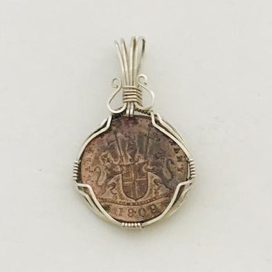 Image of 1808 10 Cash Copper coin pendant