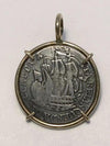 Detailed Dutch ship on 1790 silver con