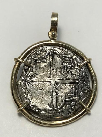 Image of silver Atocha coin pendant